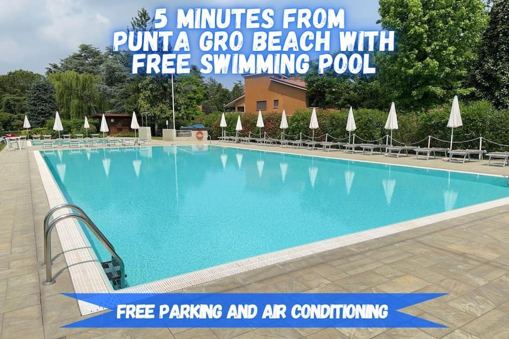 5' From Punta Gro Beach With Free Swimming Pool Sirmione Eksteriør billede